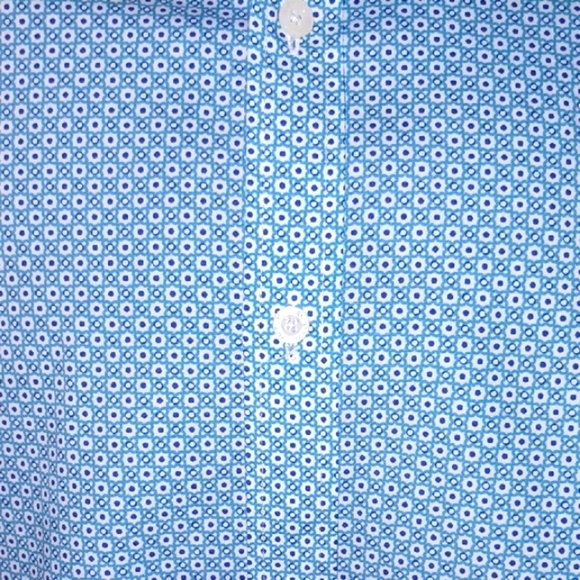 Raging Bull Men's Casual Blue Patterned Slim Fit Shirt, L - Picture 4 of 8